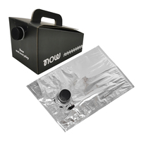 Sac BIB en carton avec valve de distribution, qualité alimentaire, écologique, recyclable, thermoscellable, 1L 3L 5L 10L pour café, thé, vin, vodka, whisky, jus