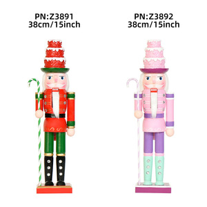38cm Cake Themed Wooden <b>Nutcracker</b> Soldier for Xmas Tree Decorations Christmas Home Tabletop Decoration Holiday Gift - Product Image 2