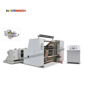 High speed automatic plastic and non woven jumbo paper roll slitting rewinding machine price