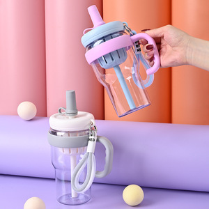 Plastic Drinkware With <b>Tea</b> <b>Infuser</b> Portable Handle Travel Mug Fruit <b>Tea</b> Cup <b>For</b> Home Office Use - Product Image 2