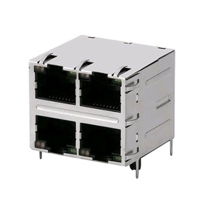 Conector Modular de 2X4 Puertos con Conectores Magnéticos Ethernet RJ-45 0863-2X4R-54-F - Product Image 2