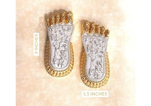 Idolo Religioso Hindú de la Diosa Lakshmi, Chapado en Oro y Plata, de 3 Pulgadas, para Decoración del Hogar, Templo, Pooja, Diwali, Aniversario, Boda - Product Image 5