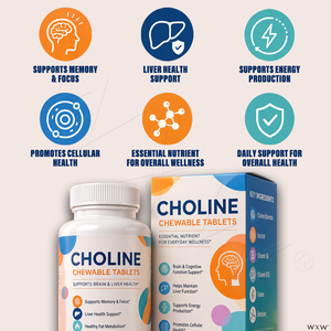 Tabletas Masticables <span class=keywords><strong>de</strong></span> Colina a Precio <span class=keywords><strong>de</strong></span> Fábrica, Inositol, Vitamina <span class=keywords><strong>B</strong></span>, Apoyo para la Salud Cerebral, Protección del Hígado, Suplemento Nutricional Energético - Product Image 2