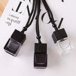 Gratis Logo Opknoping Auto Parfumfles 8Ml Reisformaat Parfum Glazen Fles Diffuser Auto - Product Image 3