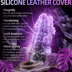 SHAZ Funda para Pene con Cabeza de Dragón Monstruosa, Strapon con Cinturón, Anillo para Pene, Fundas para Retrasar la Eyaculación, Juguetes Sexuales para Parejas - Product Image 2