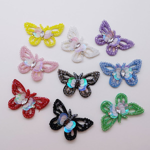 Crystal Sequined Hollow Butterfly Beaded <b>Sequins</b> Colorful DIY Accessories For Shoes And Clothing Decorations - Product Image 1