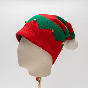 <span class=keywords><strong>Bonnet</strong></span> en laine style elfe amusant, rayé rouge et blanc avec <span class=keywords><strong>pompon</strong></span>, chapeau d'hiver festif pour hommes et femmes, fêtes de fin d'année, usage quotidien décontracté - Product Image 4