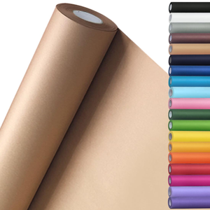 Large <b>PE</b> Coated Recyclable Kraft Paper Long Reel Whole Roll Industrial Wrapping Paper Custom Logo Options for <b>Shoes</b> Clothing - Product Image 1