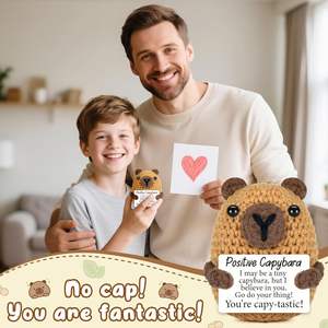 Crochet fait main Animal Capybara retour à l'école cadeaux pour lui fils adolescent émotionnel remonter le moral mignon trucs <span class=keywords><strong>choses</strong></span> cadeau <span class=keywords><strong>de</strong></span> noël - Product Image 4