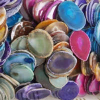 Offre Spéciale Naturel de Haute Qualité Cristal Artisanat Pour La Décoration De Couleur Tranches D'agate