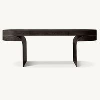 Bureau RH Elodi, table d'ordinateur moderne, design unique avec pieds courbes, surface en bois massif écologique, style minimaliste pour la maison et le bureau