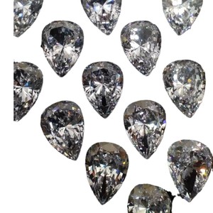 Pear Cut Cubic Zirconia Gemstone Clear Teardrop Shape For Jewelry Making Synthetic Lab Created Zircon Loose Gemstones - Product Image 5