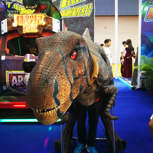 Disfraz de T-Rex para adultos de vida realista, traje de dinosaurio de látex para caminar con pierna oculta de dinosaurio para parque de aventuras interior y exterior para jardín - Product Image 5