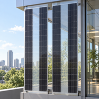 Panneau solaire transparent de qualité supérieure, 110W, verre trempé double, module photovoltaïque BIPV personnalisé pour façade de bâtiment, directement de l'usine