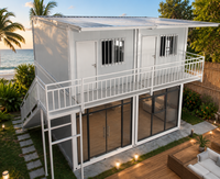 Maison modulaire mobile portable à deux étages en conteneur, design moderne pour chambre, bureau à domicile, salon, atelier, villa en bord de mer