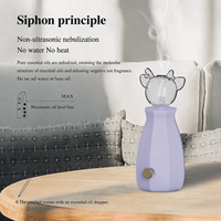 Diffuseur d'huiles essentielles HIITII Pure Aromas - Nébulisation sans eau, rechargeable, éclairage LED, portable pour la maison, l'hôtel, cadeau
