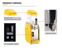 Allemagne Deutstandard commercial double réservoirs slash machine slush granita machine à vendre