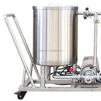 Machine de nettoyage industrielle portable CIP 100L pour le nettoyage des fûts de brassage