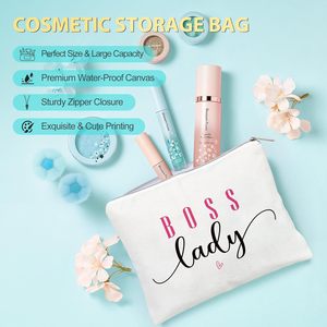 Borsa Tote in Tela con Doppi Manici per Regalo del Giorno del Capo e Natale - Confezione Regalo di Apprezzamento per Leader Femminili dell'Ufficio - Product Image 4