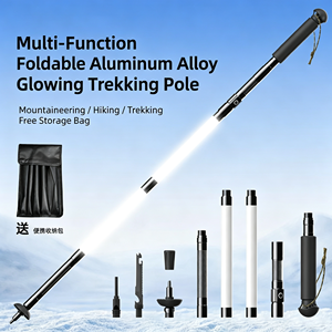 Bastón de Trekking Plegable de Aleación de Aluminio de 3 Secciones Ajustable con Mango de EVA y Sistema de Bloqueo Rápido para Senderismo - Product Image 5