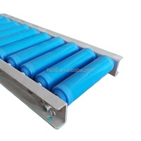 Convoyeur à rouleaux manuel en PVC plastique portable Huiqian, bande en caoutchouc de 50 mm de diamètre, vitesse réglable, antistatique, acier au carbone/aluminium