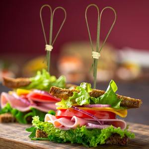 Stuzzicadenti e Spiedini Monouso in Bambù a Forma <span class=keywords><strong>di</strong></span> Cuore per Antipasti, Salumi e Utensili da Bar - Product Image 6