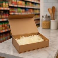 Vente en gros carton magnétique personnalisé imprimé boîte-cadeau de Noël emballage en papier d'art en relief pour bonbons pour offrir des cadeaux de vacances