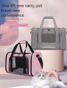Accompany <span class=keywords><strong>IT</strong></span> Borsa per gatti portatile a tracolla con bottone, grande capacità, traspirante, in tessuto Oxford ecologico - Product Image 4