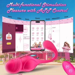 ไวเบรเตอร์สองหัวสำหรับผู้ชายเครื่องสั่นทรงไข่สั่นควบคุมจากระยะไกล - Product Image 4