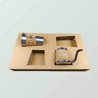 Caja de Regalo de Papel Kraft con Diseño de Panal para Vino, Ecológica y Biodegradable, Empaque Estilo Libro, Caja de Regalo Biodegradable Estilo Libro
