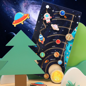 Rompecabezas Educativo del Sistema Solar con Nueve Planetas para Niños, Juego de Posicionamiento Cognitivo, Exploración Científica, Juguete Educativo Temprano - Product Image 2