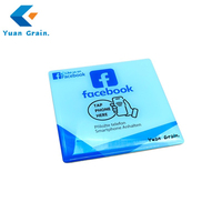 Autocollant de bureau étanche RFID NFC 213 personnalisé 100*100mm en PVC+Époxy avec adhésif arrière pour Restaurants, Hôtels et Cartes de Visite