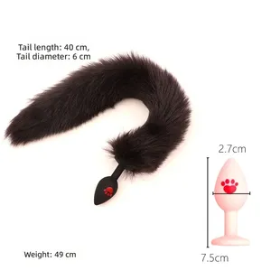 SM Sensuale <span class=keywords><strong>Plug</strong></span> <span class=keywords><strong>Anale</strong></span> in Silicone a Forma di Diamante con Artiglio di Gatto, per Allenamento <span class=keywords><strong>Anale</strong></span>, Masturbatore Indossabile, Coda per Giochi di Ruolo, Giocattolo Sessuale per Adulti, All'ingrosso - Product Image 5