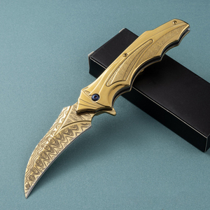Navaja Plegable de Acero con Hoja de Punta Caída de 10cm, Cuchillo de Bolsillo para Exteriores con Perilla de Pulgar, Personalizable OEM - Product Image 3