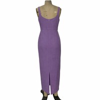 Robe longue tricotée brodée pour femme, couleur unie, sexy, respirante, 100% coton, idéale pour les vacances, fabrication usine