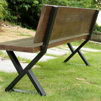 Pieds de banc 16 pouces Triangle métal chaise Base pieds avec support de dossier ensemble de 2 bricolage projet costume pour boucher bloc comptoir