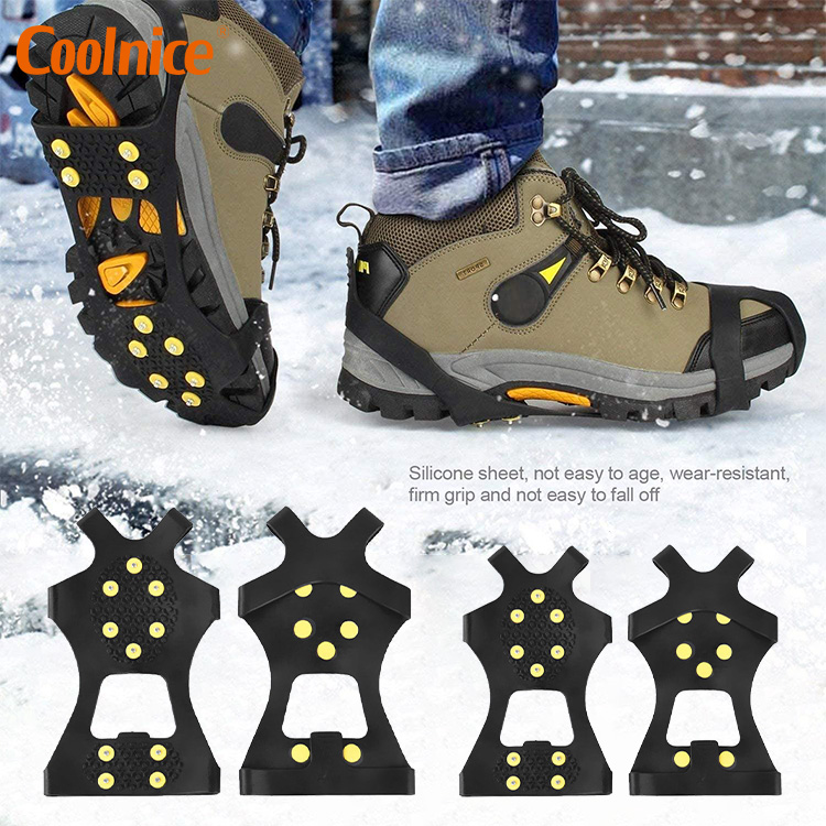 Захваты для снега и льда, захваты для сцепления, захваты для обуви С нескользящими шипами, безопасная обувь, защита от скобы