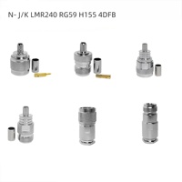 Connecteur de câble coaxial à sertir RF 50Ohm d'alimentation d'usine N connecteurs électriques mâles pour câble coaxial LMR240/H155/RG59
