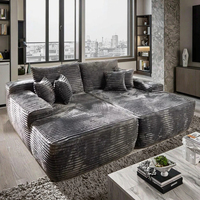 Meubles de salon de luxe au design italien, ensemble de canapés modulaires en velours côtelé, canapé compressé avec rembourrage en éponge pour appartements