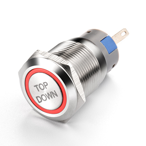 ปุ่มกดสแตนเลสสตีล IP65 แบบกดติดปล่อยดับ 1NO 1NC 12V 24V แบบขาเสียบ สำหรับคีย์บอร์ดแบบกลไกและแผงควบคุม - Product Image 1
