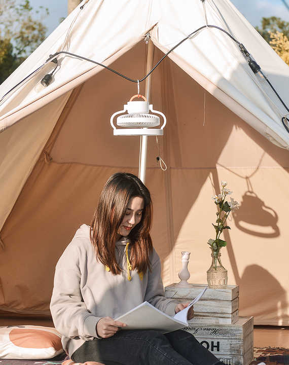 outdoor tent with fan