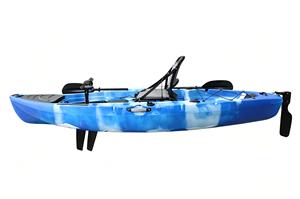 Kayak de pêche à pédales en PEHD de 10 pieds, monoplace, type sit-on-top, avec moteur électrique, durable pour l'océan et les lacs, canoë motorisé - Product Image 5