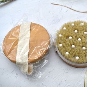 Bathroom Supplies Natural Soft Bristles Shower Scrubber with Massage Nodes - Product Image 6