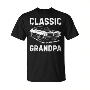 T-shirt classique pour homme, design Old Car Lover, noir - Product Image 2