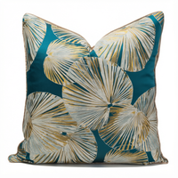 Housse de coussin décorative de luxe en jacquard pour canapé, personnalisable, 24x24 pouces
