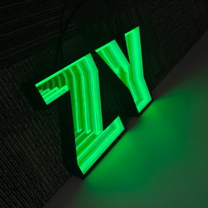Personajes abisales personalizables con espejos infinitos 3D Luces de neón LED Letras iluminadas Cuerpo de lámpara acrílica - Product Image 2