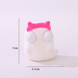 Funny Pop-Eyed Pumpkin Skeleton Ghost Shaped Ultra-Soft <b>Squishy</b> Toy Wacky Silicone Rubber for Stress Relief - Product Image 2