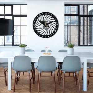 Orologio da Parete in Metallo Silenzioso con Arte Islamica 'La Danza dei Derivisti', Decorazione Meditativa Sufi - Product Image 4