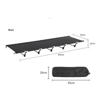 Lit de camping pliable portable moderne pour l'extérieur, en alliage d'aluminium et tissu Oxford, taille 190 cm, pour une personne, idéal pour la plage et les pauses déjeuner