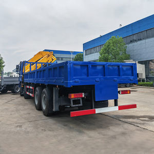 8x4 섀먼 장착 25 톤화물 리프팅 운송 너클 붐 대형 크레인 트럭 - Product Image 2